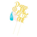 Glitter Paper Dream Big A Little   Cake Topper Birthday Party Decoration