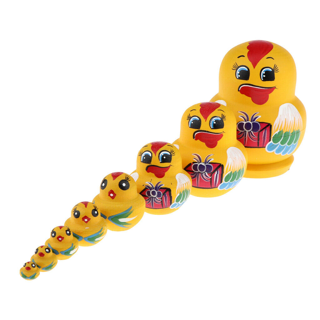 8 Piece   Cartoon Chick w/ Wing Toys Handpainted Party Decoration