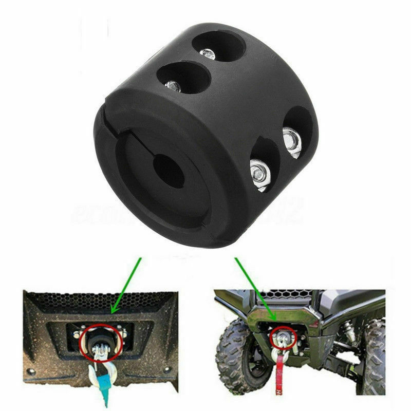 Universal Winch Cable Hook Stopper Black Rubber Winch Line Hook for KFI Jeep ATV