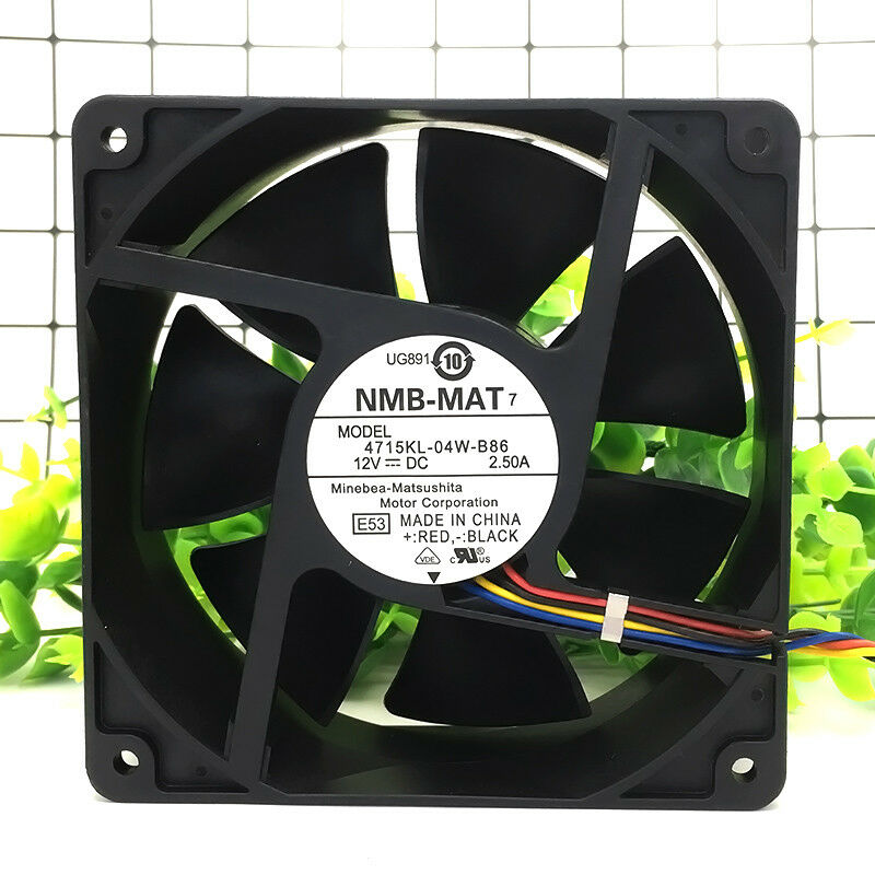 For NMB 4715KL-04W-B86 Strong wind cooling fan DC12V 2.50A 120×120×38MM 4pin PWM