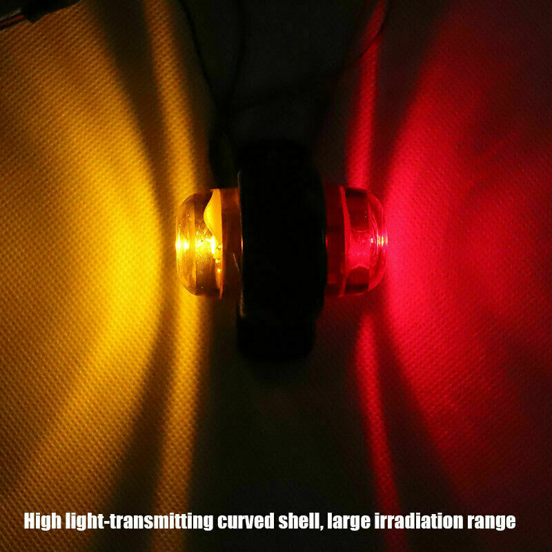 20X 12V 24V Red Yellow White LED Side Marker Clearance Light Lamp Truck Trailer