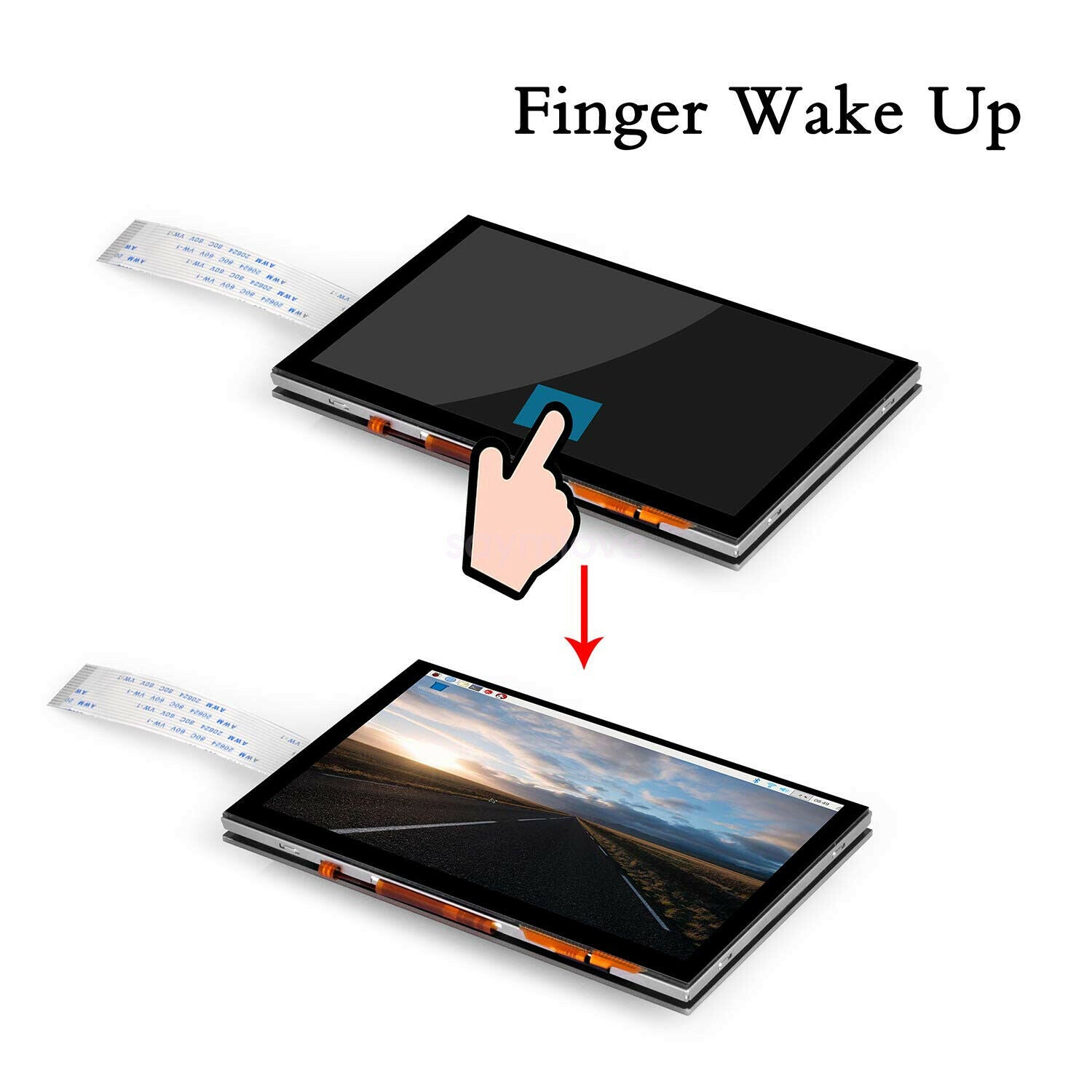 New 5 inch TFT LCD Display Touch Screen DSI Connector 800x480 For Raspberry Pi