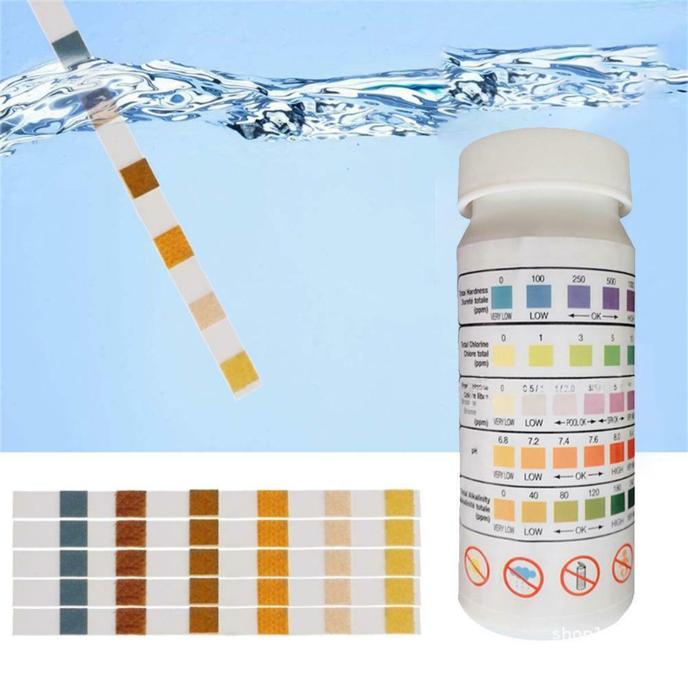 50Pcs Swimming Pool 5 in Water Quality Test Strips Swimming Pool Testing Strip