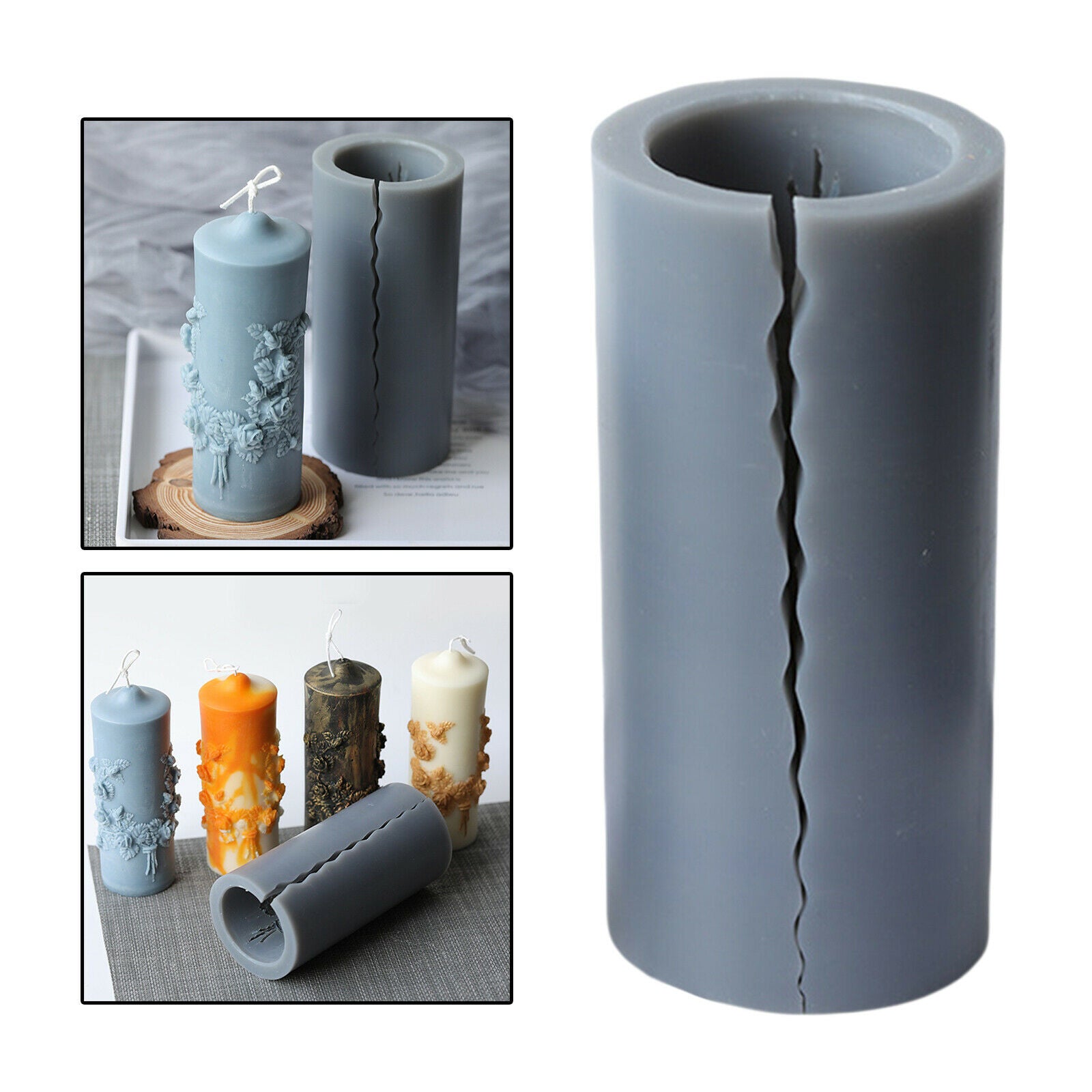 Cylinder Shape Long Pole Candle Molds Soap Wax Making Craft DIY Wedding Gift
