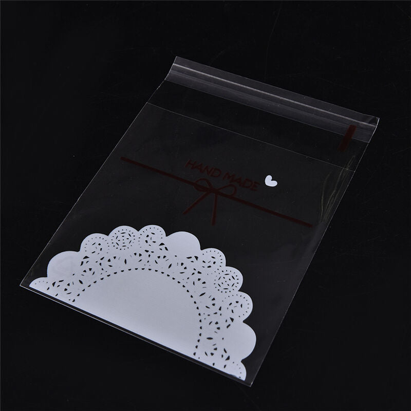 100x Clear LolliChocolate Cookies Favor Candy Cello Bag Cellophane 10*1&lJCABDA
