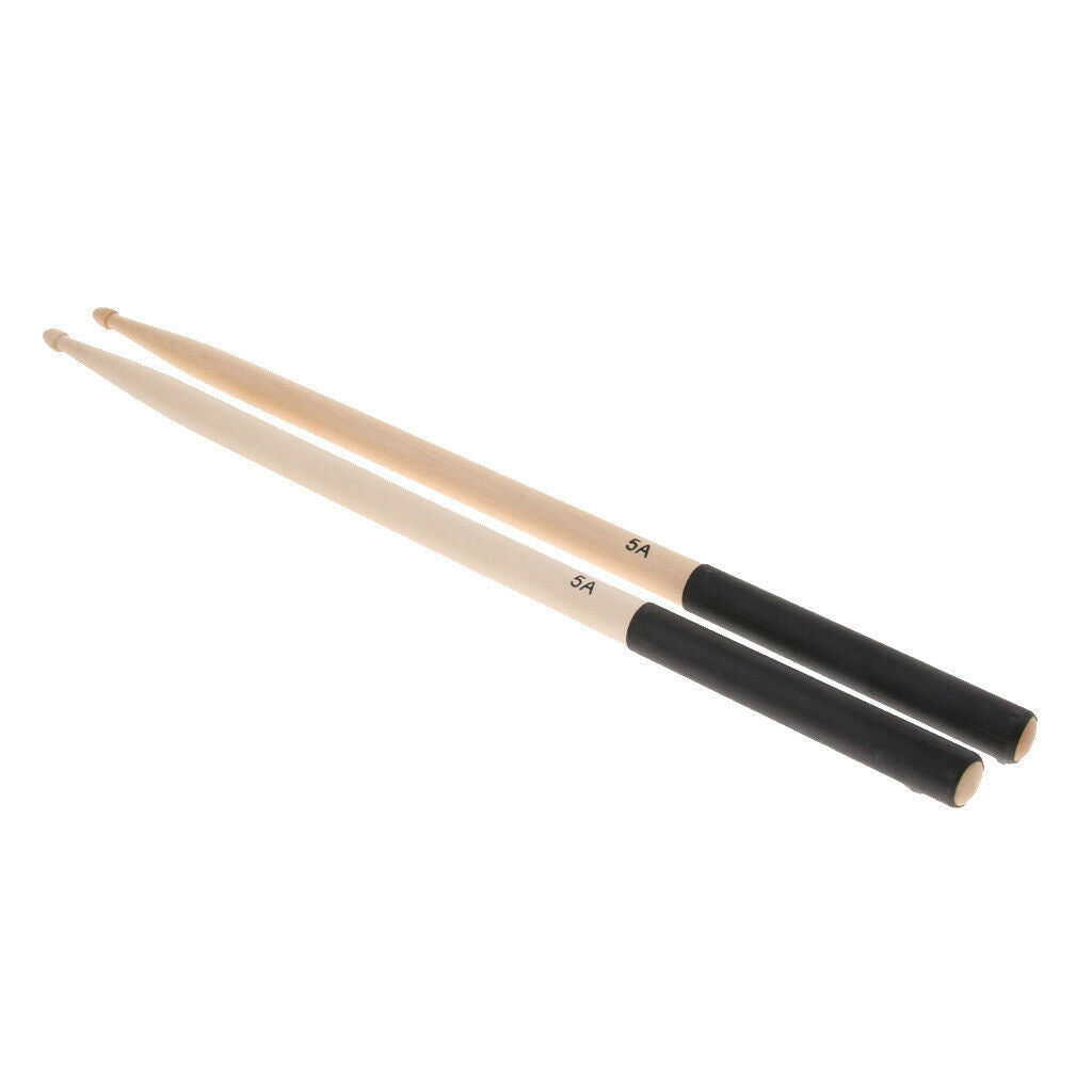 1 Pair Maple Drum Mallet Drumstick for Percussion Instrument Parts Black