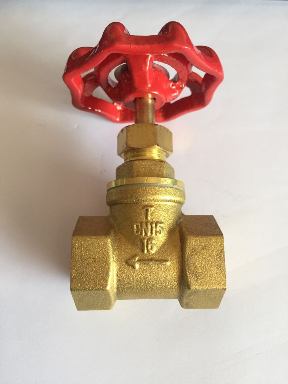 1/2PT 19mm Female Thread Dia Full Port Brass Gas Angle Stop Valve