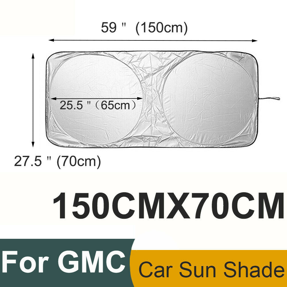 For GMC Windshield Cover Sunshade UV Block Window Shade Heat Shield 150x70CM