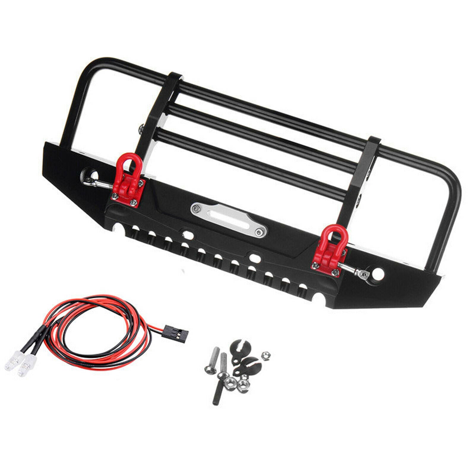 1: 10 RC Car Metal Anticollision Front Bumper for SCX10II 90046 Parts Black