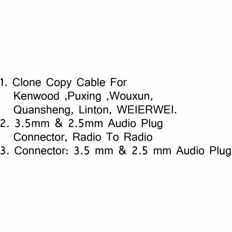 Radio Cloning Copy Cable Fits for QNSHENG WOUXUN TYT BAOFENG UV5R 888S KENWOOD