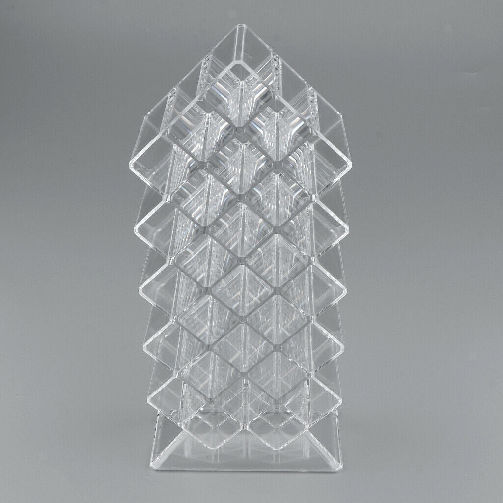 28-cells Empty Lipstick Holder Display Stand Makeup Cosmetic Organizer Clear