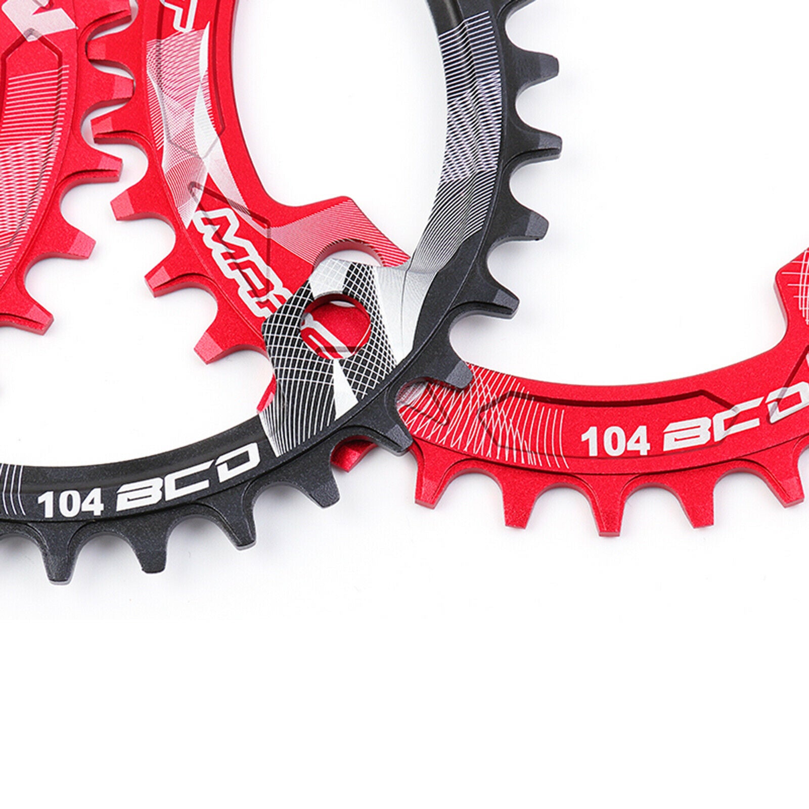 Bike Chainring Bicycle Aluminum Alloy BCD104 Replacement Chainwheel Red 38T