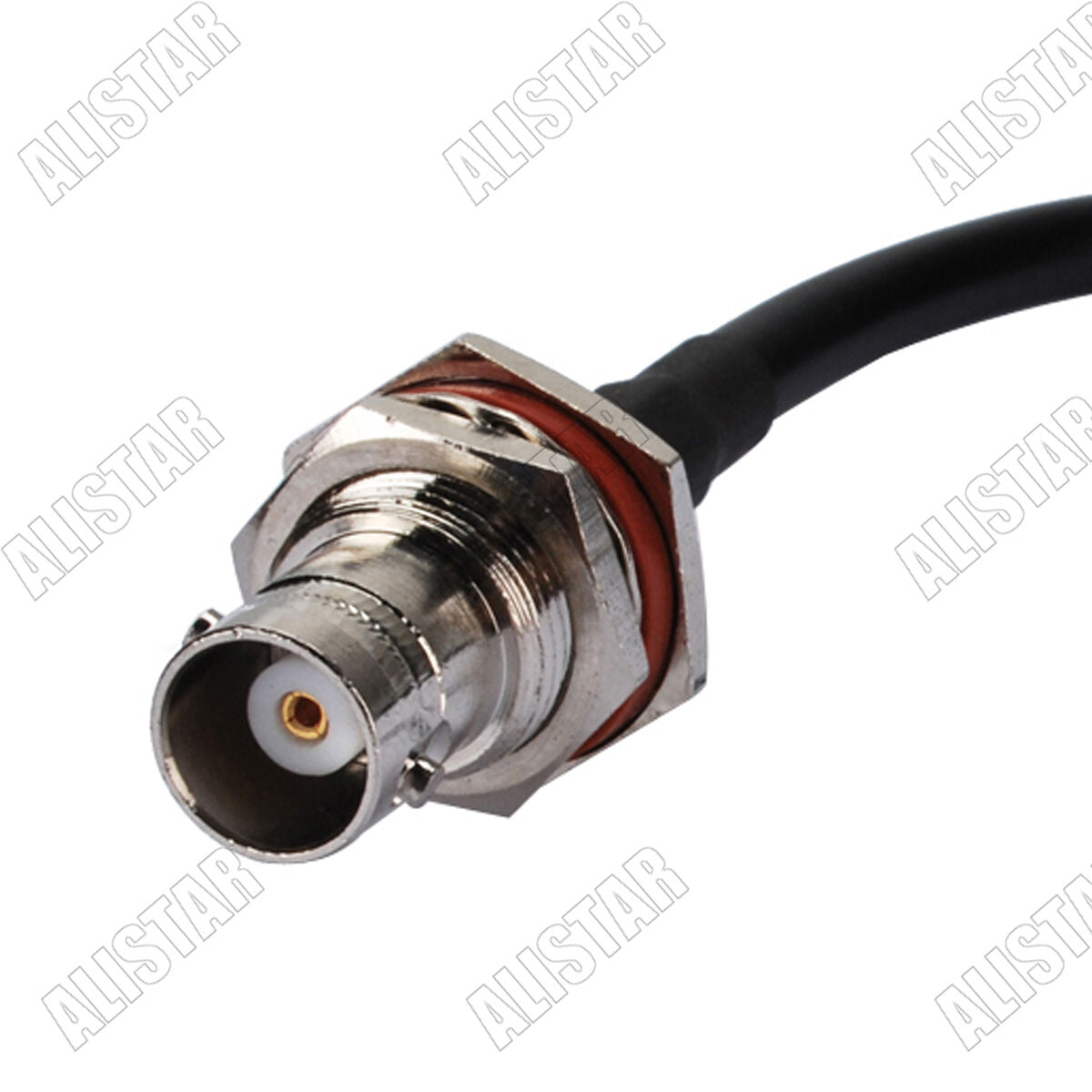5x RG58 50cm TNC Male Plug to BNC Female Bulkhead O-ring Pigtail Jumper Cable