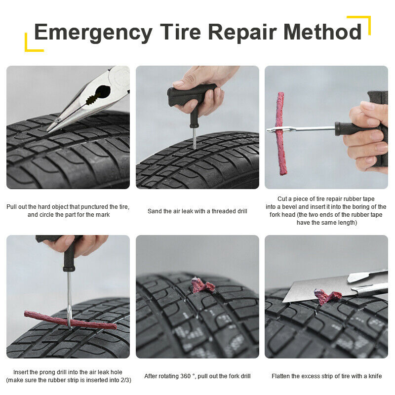 10Pcs Tubeless Tire Repair Strips Stiring Glue for Tyre Puncture Emergency