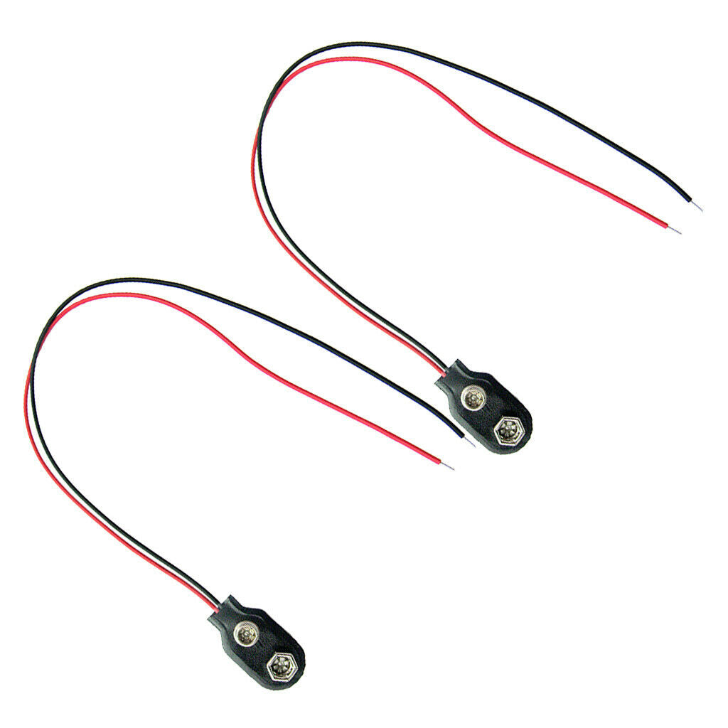 2 Pieces 9v Loop Electric Guitar Charger Battery Connectors