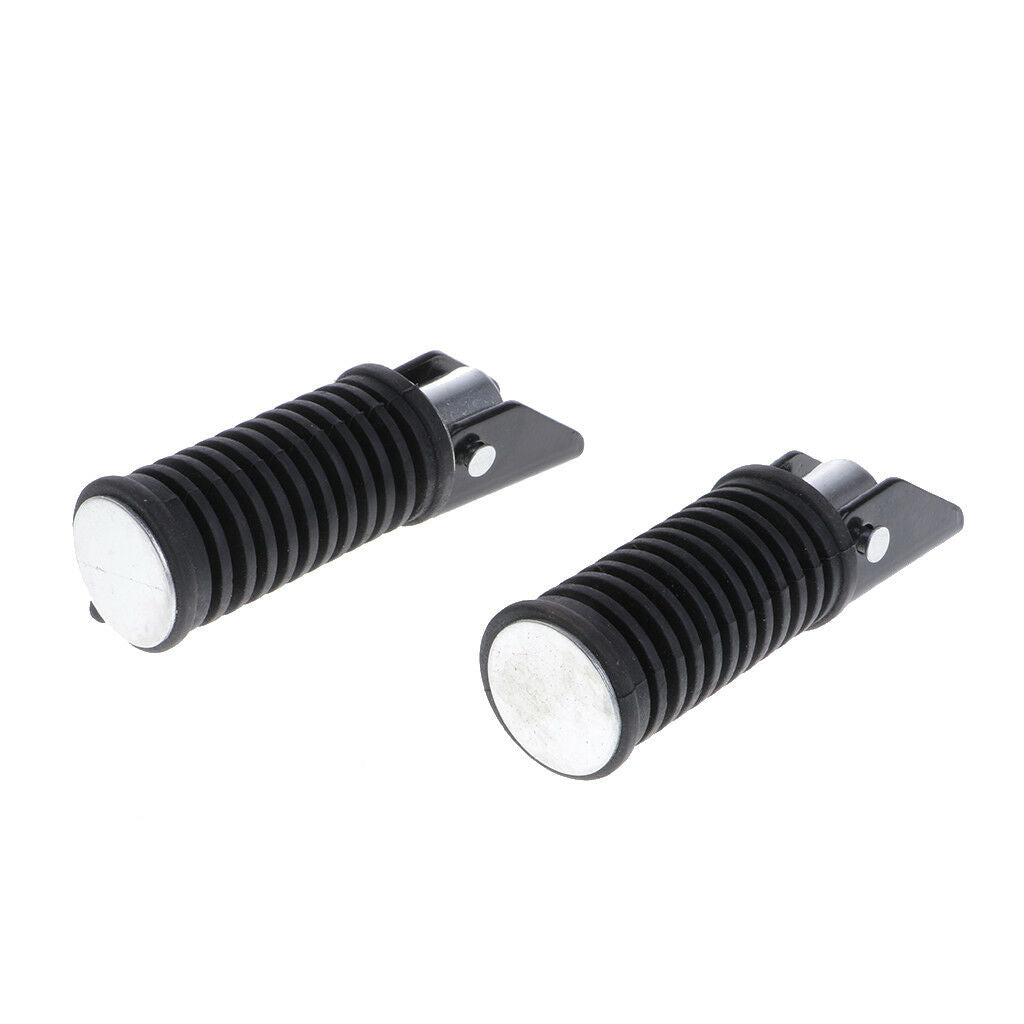 Rubber Foot Rests Footpegs Foot Pegs for Suzuki GS125 GN125 Black