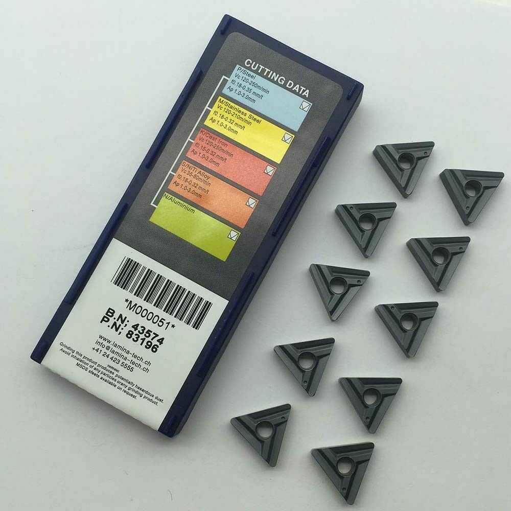 For Steel TNUX160408R Carbide Inserts Cutting tool For Lathe CNC 10PCS