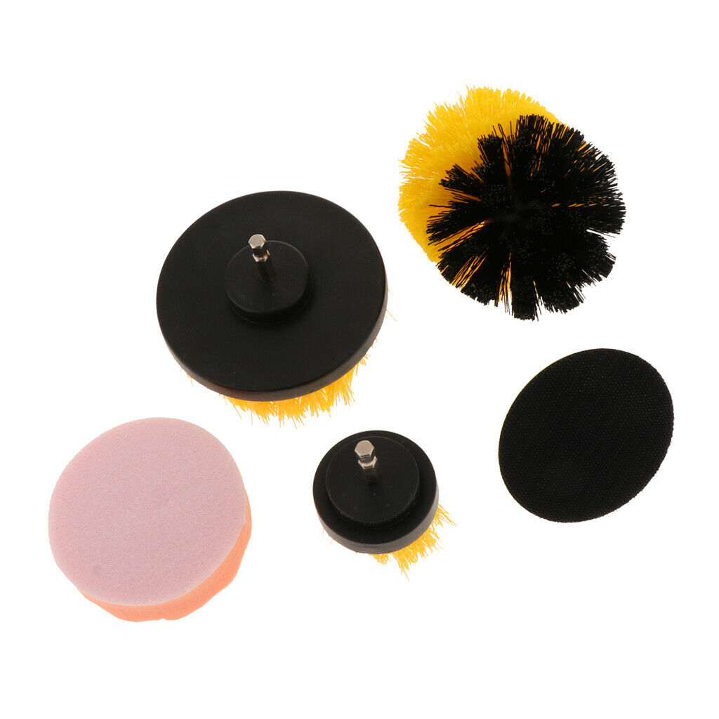 5pcs Brush Cleaning Drill Scrubber Power Scrubber Brush Set Bathroom Clean
