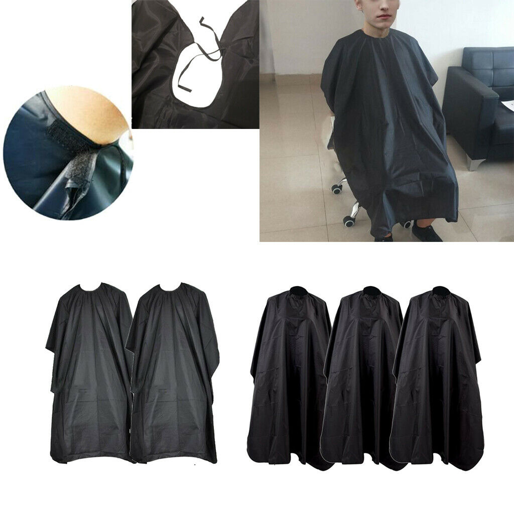 Set of 5 35x55" Hairdressing Cape Black Hair Cutting Gown Easy To Clean