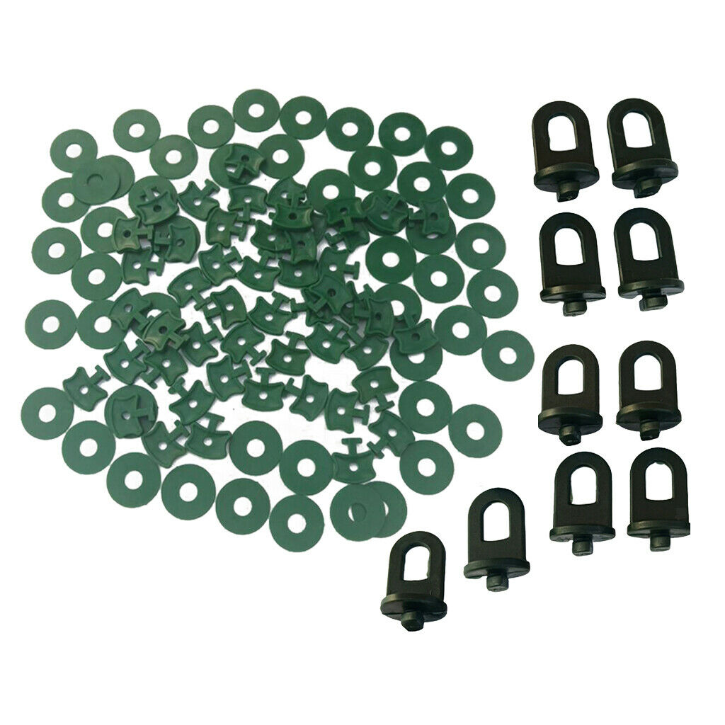 50Pcs Plastic Twist Clips w/ 10 Hanging Clips Plant Hangers Greenhouse