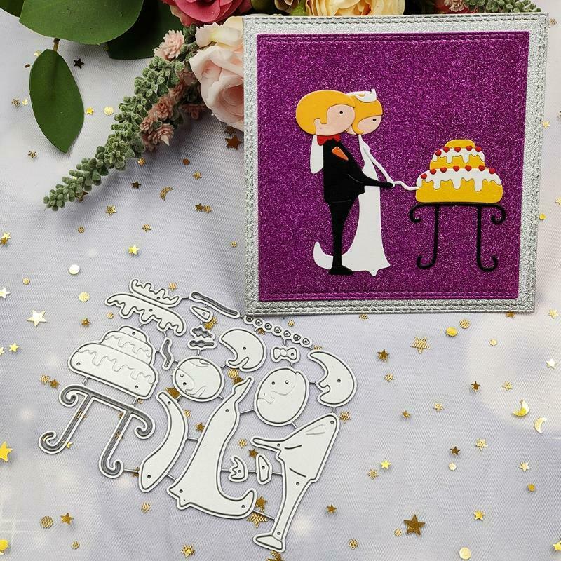 Bride Groom Metal Cutting Die Stencil DIY Scrapbooking Album Paper Card Template