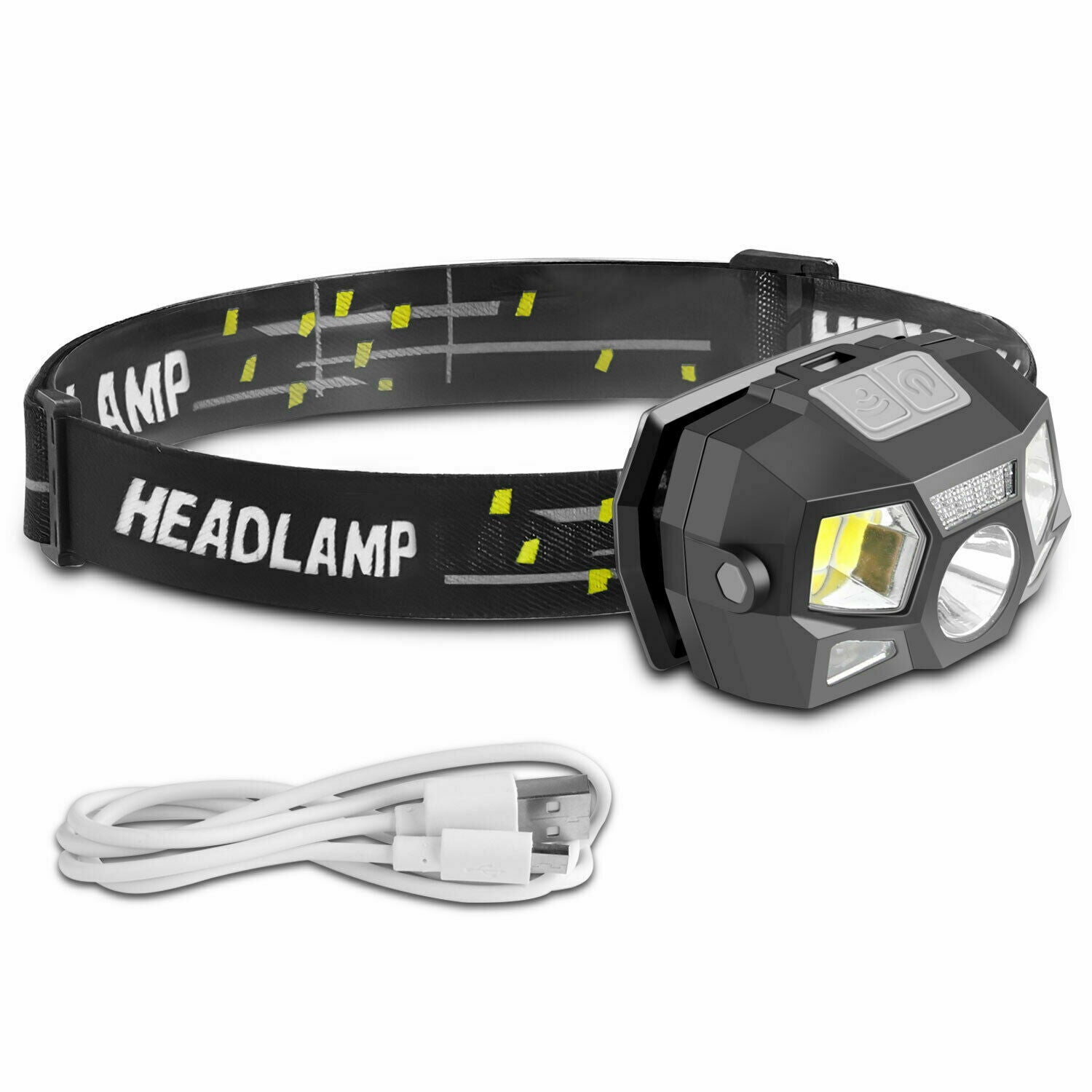 LED Headlamp USB Rechargeable Headlight Head Lamp Flashlight Camping Waterproof