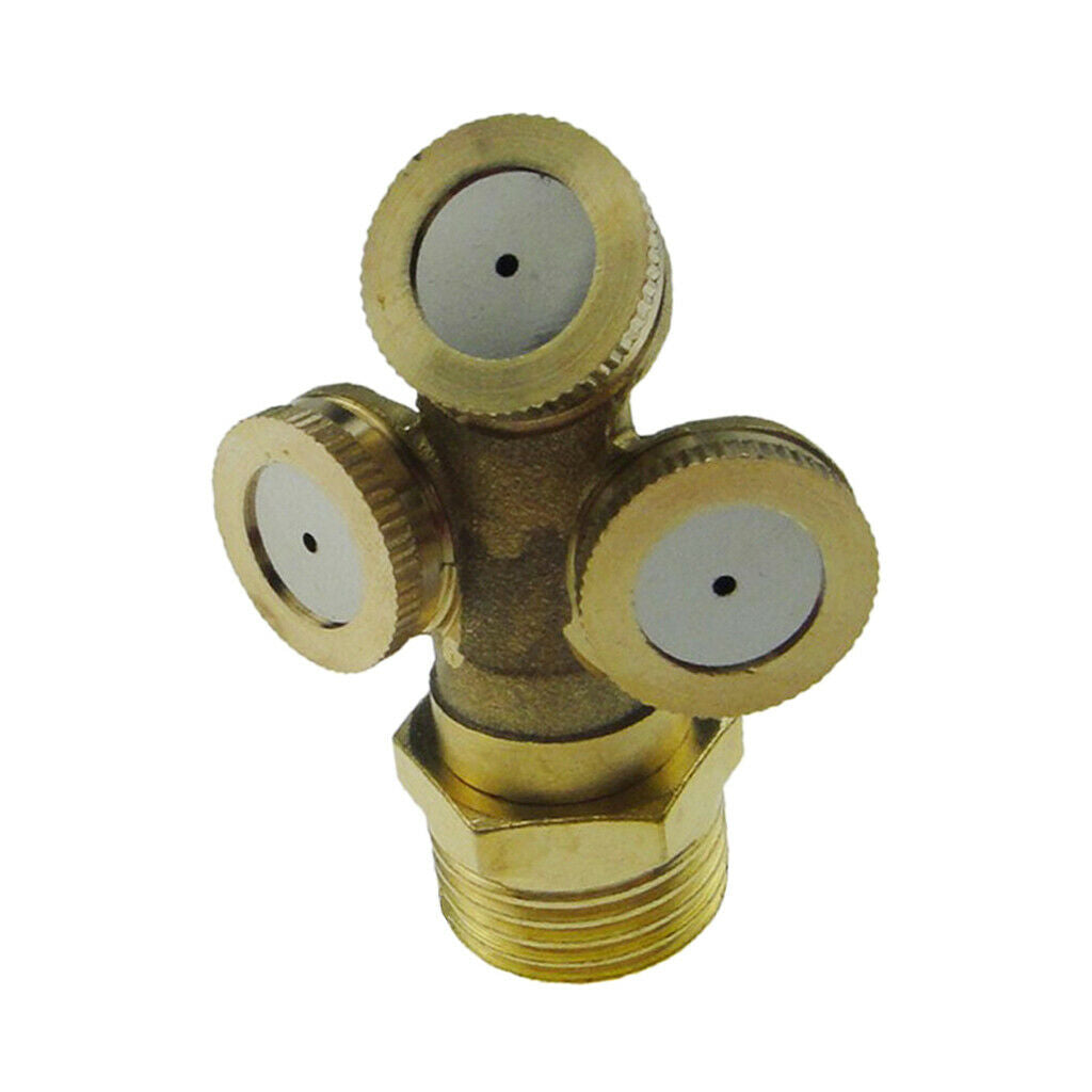 1/2" Brass 20mm Three Nozzle Water Fountain Nozzle Agriculture Spray Head