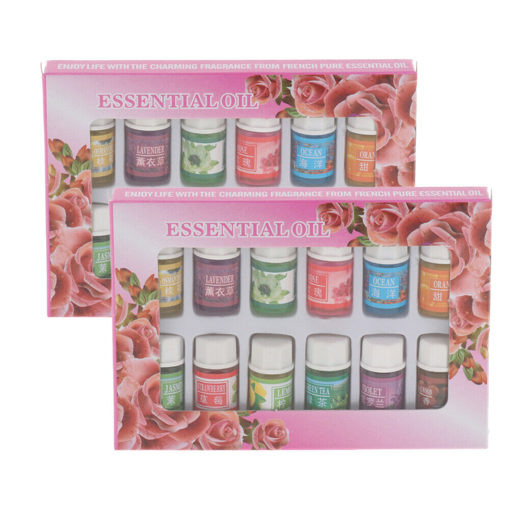 24Pcs 3ML Pure Essential Aromatherapy Oil Gift Set for Diffuser Oxygen Bar