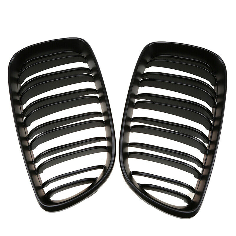 2x For BMW E81/E82/E87/E88 1-Series 2007-13 Front Kidney Grille Double Line Hood