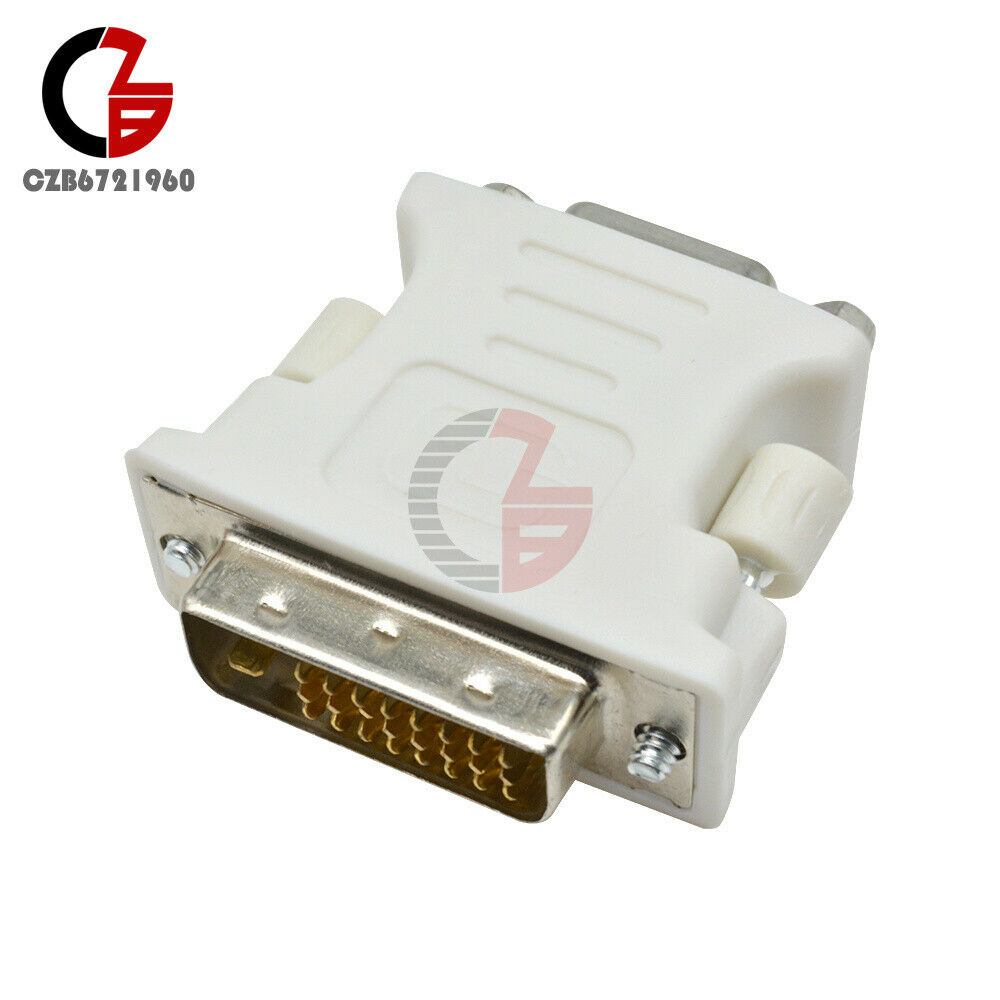 15 Pin VGA Female to 24+1 pin DVI-D Male Adapter Video Converter for PC Laptop