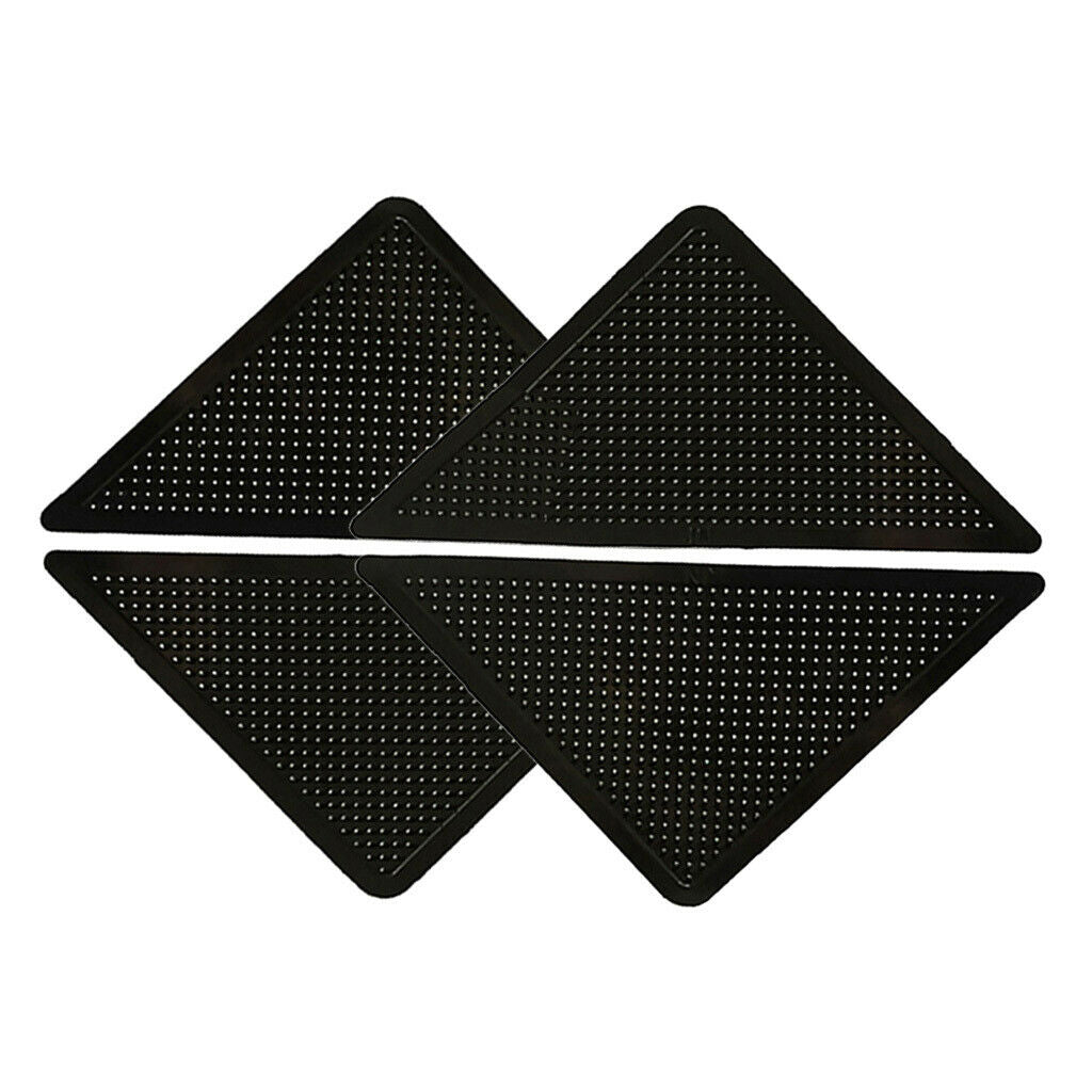 2X 4Pcs Reusable Rug Carpet Mat Curling Grippers Anti Slip Grip Skid Tape