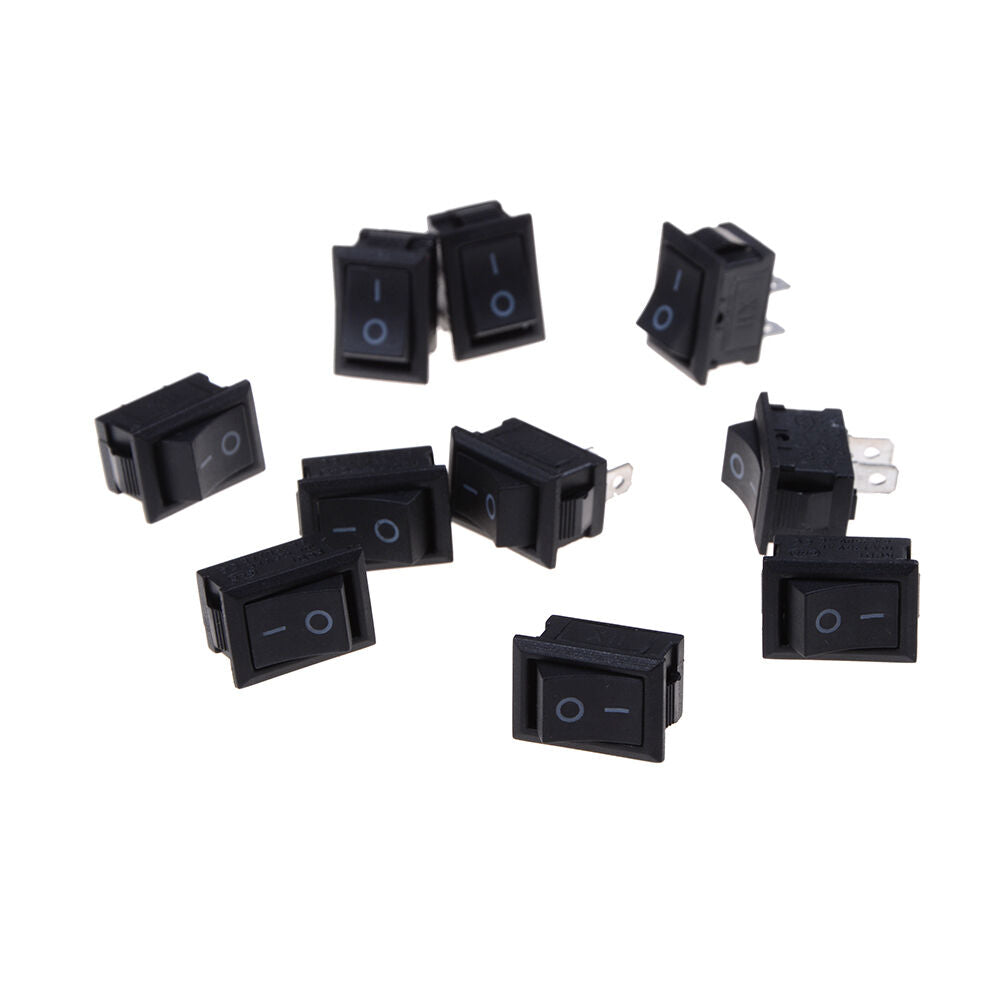 10X 2PIN ON/OFF Rectangle Rocker Switch Car Dashboard Dash Boat SPST 6A/2.l8