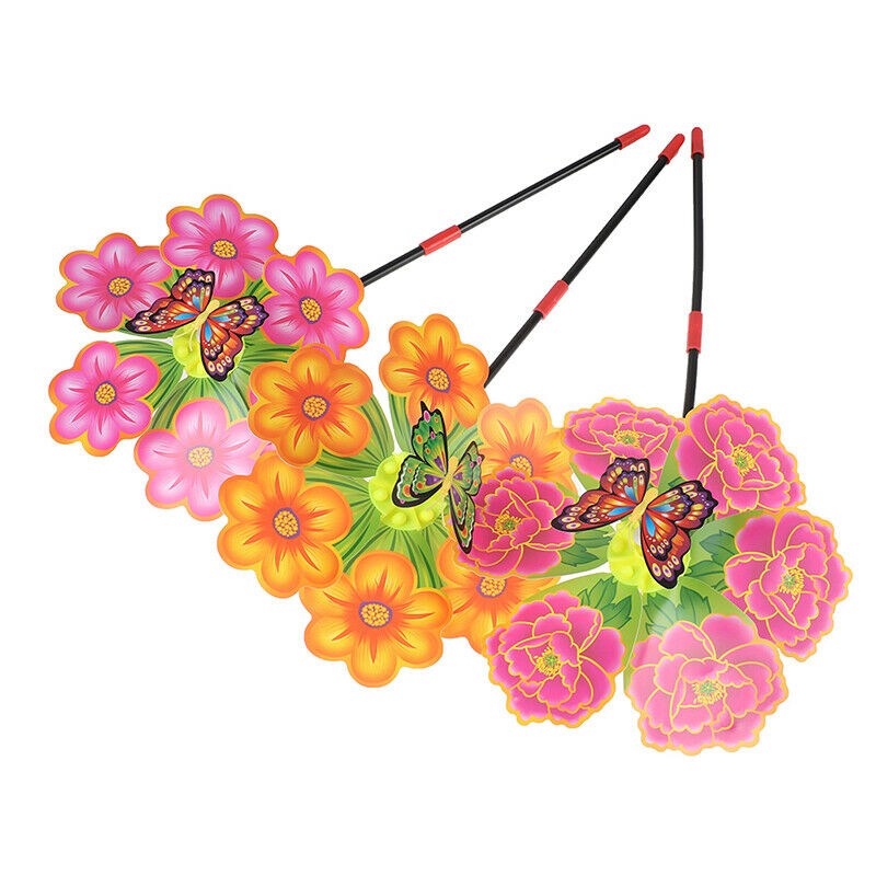 Colorful Flower Pinwheel Windmill Kids Children Toys Garden Party Decorat.l8
