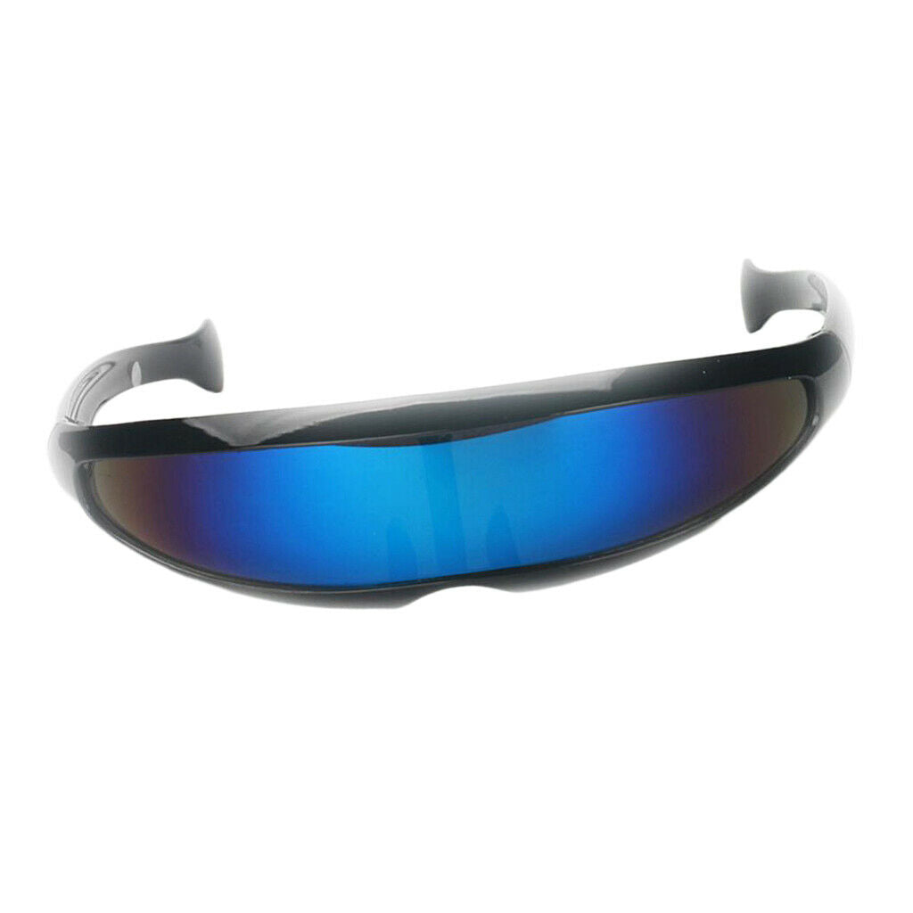 3X Men 80s Futuristic Shield Sunglasses Costume Mirrored Lens Glasses Favors