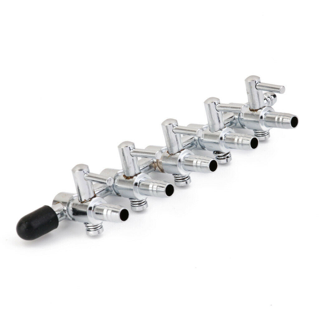 High Quality 5-Way Aquarium Air Flow Control Valves for 4mm 0.16inch Diameter