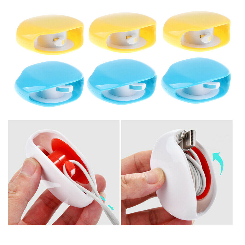 6x Automatic Cable Winder Cord Organizer Earphone Phone Charger  Free