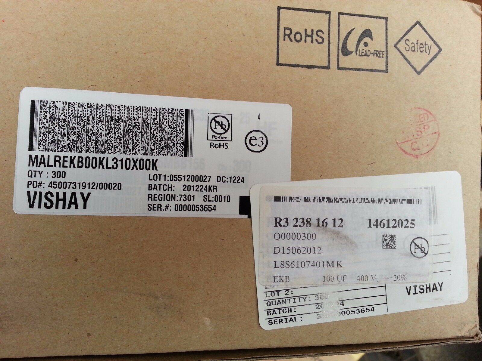 6pcs VISHAY ROE EKB 100uF 400V 105C AUDIO GRADE HI-END CAPS !