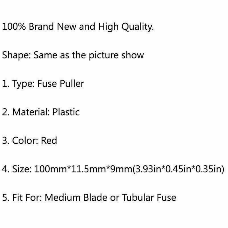 2 × Fuse Puller Car Automotive Medium Blade Tubular Fuse Extractor Red! CN