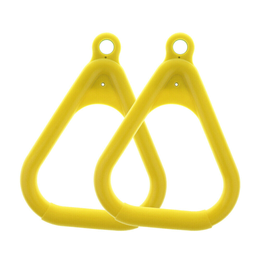 2x triangle swing gymnastic rings swing ring trapezoid repair accessories yellow