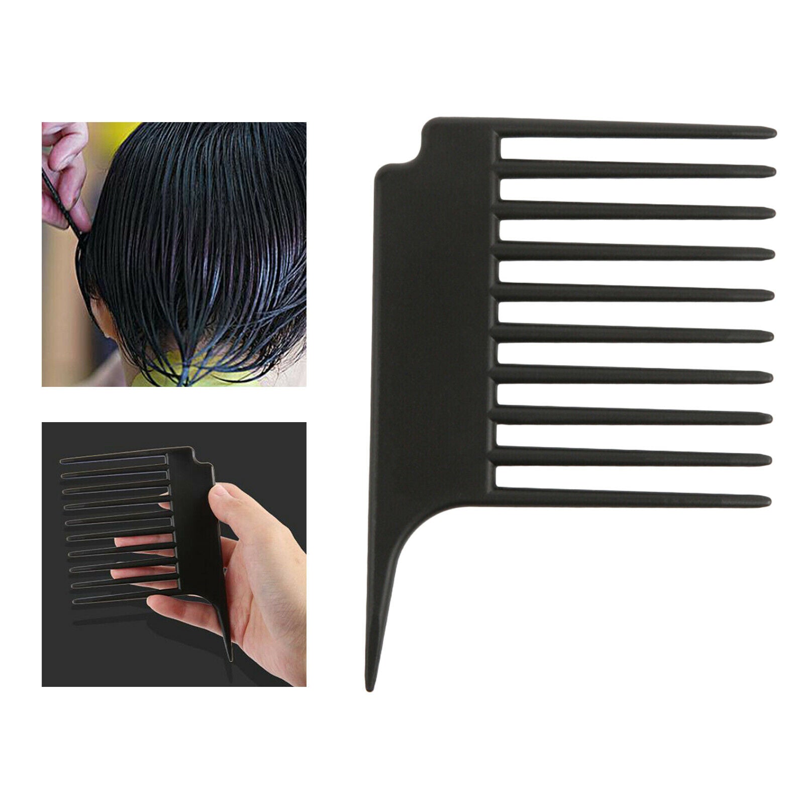 Male Oil Head Hair Beard Comb Home Hairdresser Wide Tooth Anti-static Black