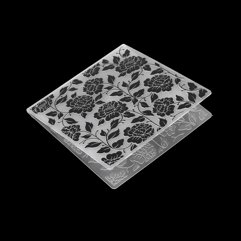 peony flower Embossing folders Plastic Embossing Folder For Scrapbooking .l8