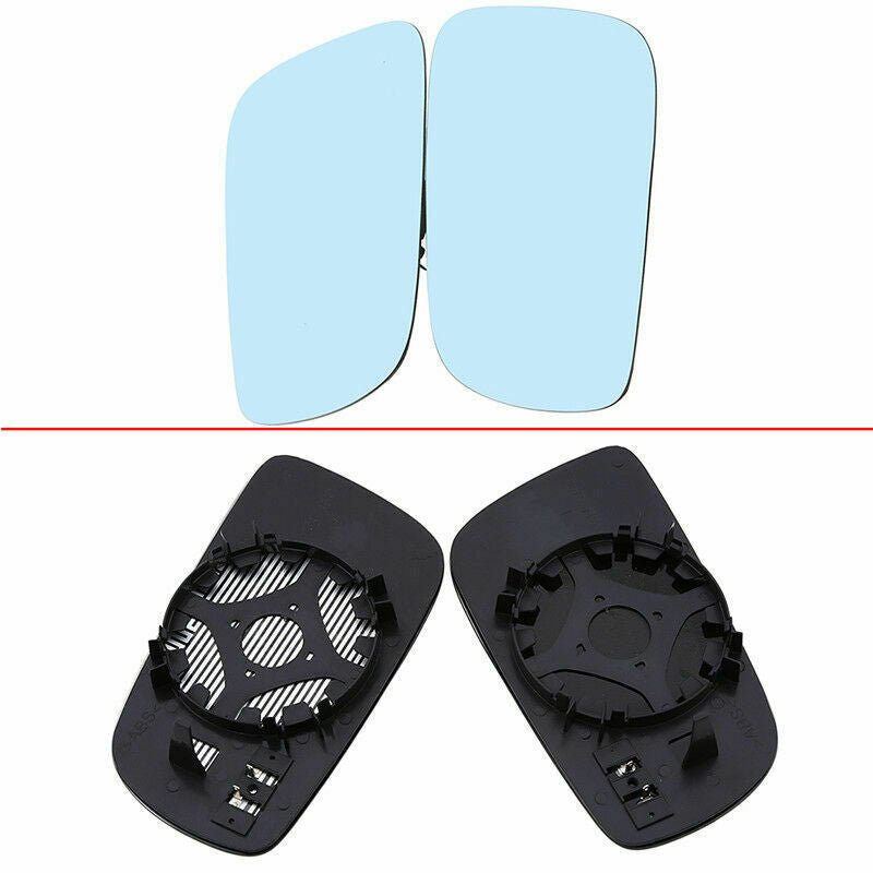 2x Wing Side Mirror Glass Heated Blue For Volkswagen Jetta Golf GTI 1999-2006