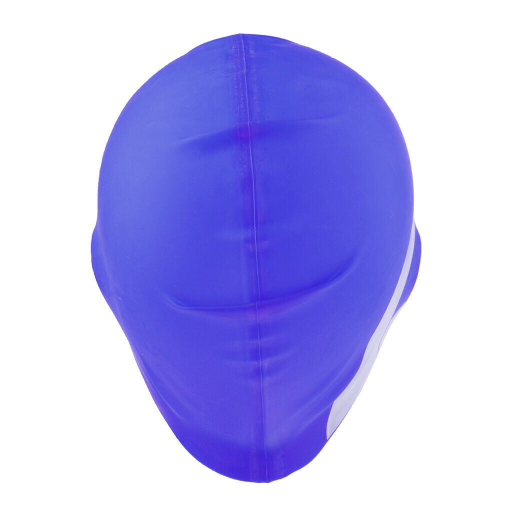 Swimming caps waterproof premium silicone no slip bathing hat blue