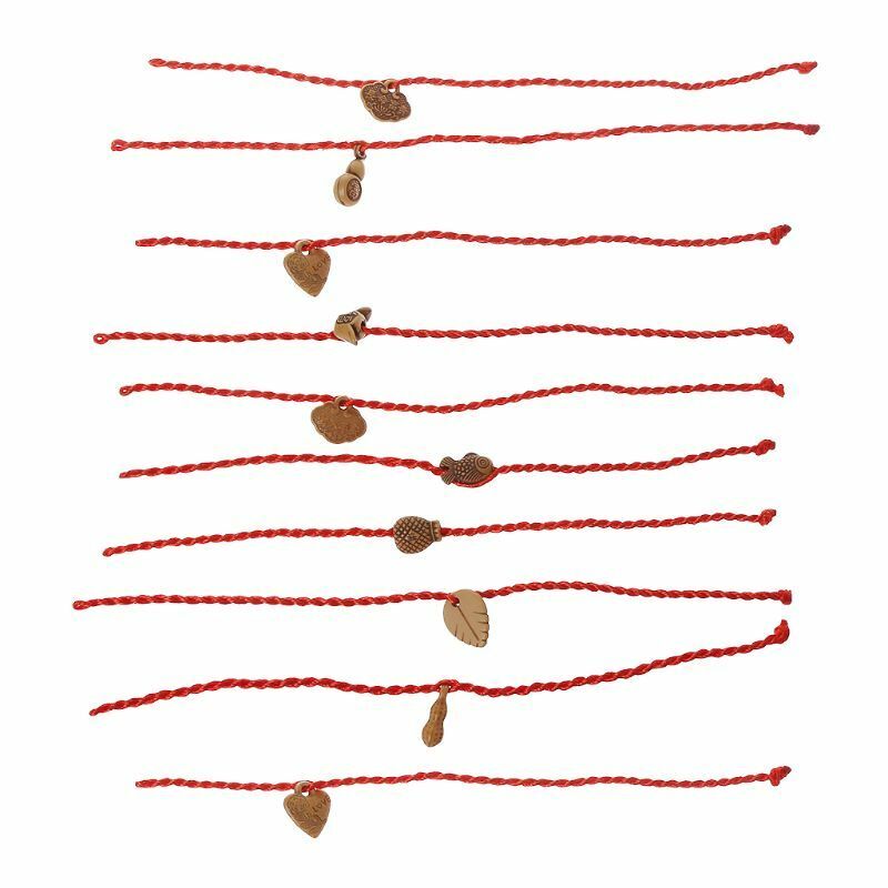 10Pcs Handmade Lucky Knitting Red String Braided Lovers Friendship Bracelets