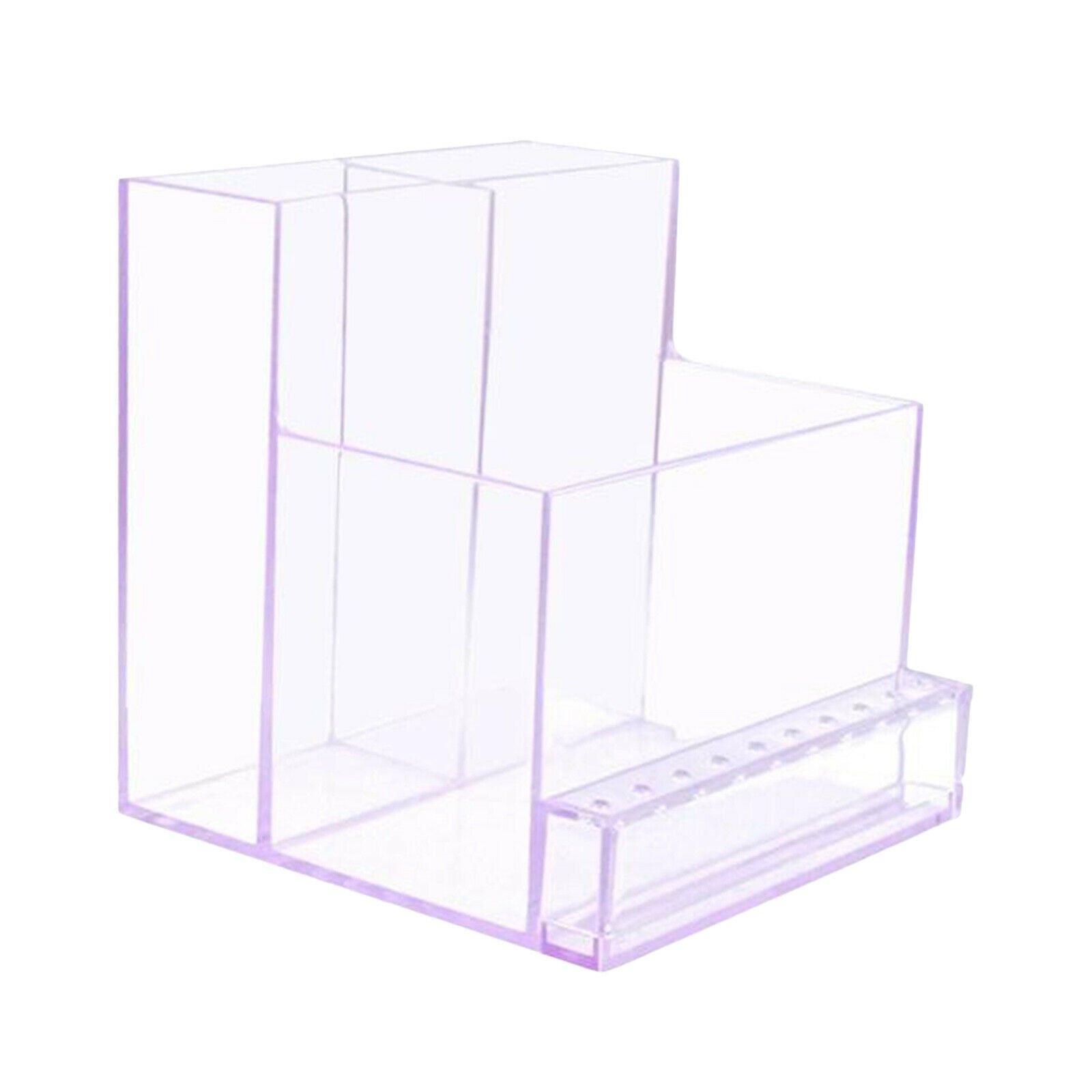 Nail Drill Bits Holder Stand Organizer, Grinding Machine Storage Box - Clear