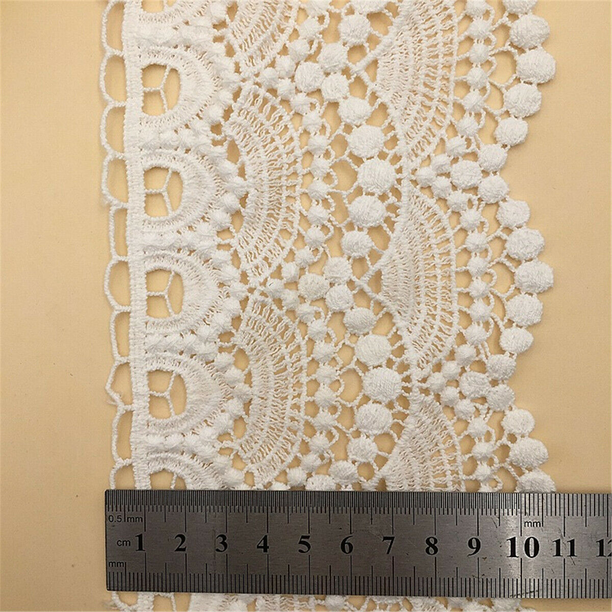 1 Yard Water-soluble Cotton Lace Trim Embroidered Flower Garment Craft Sewing