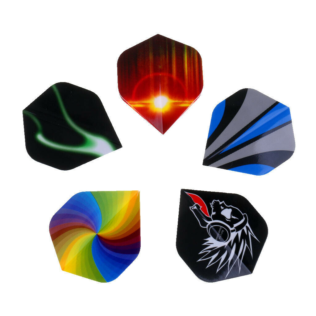 2X 30 Pieces Standard Dart Flights Professional Durable PET Darts Flights D Type