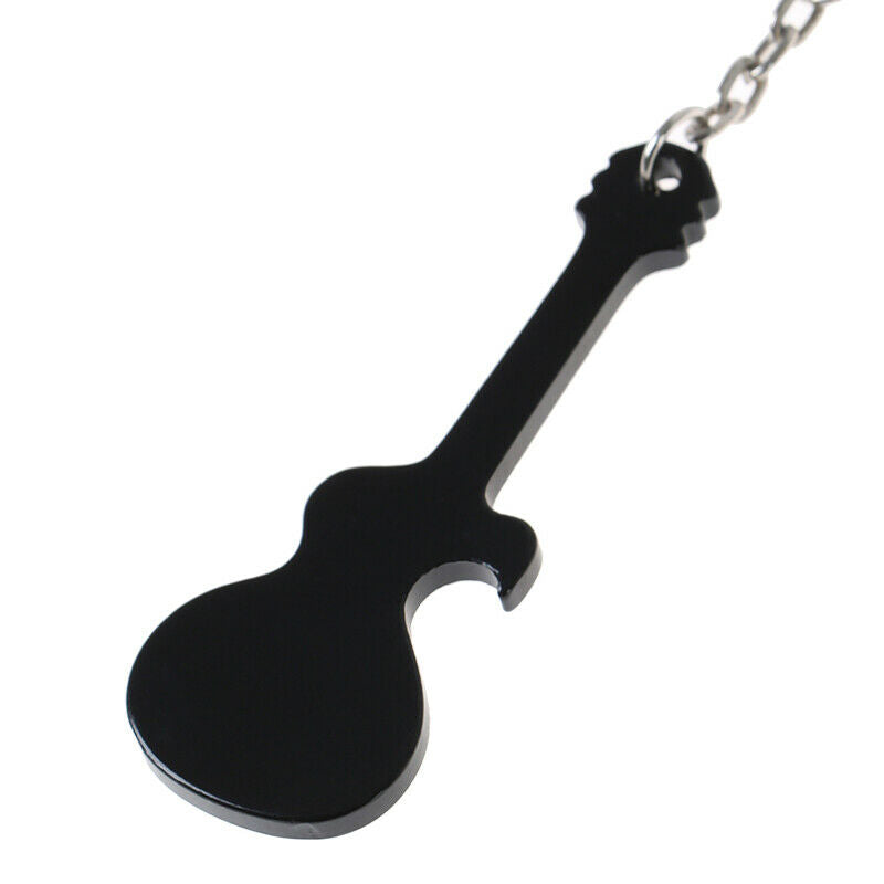 Guitar Bottle Opener Keychain Aluminum Alloy Beer Opener Key Rings for Gi.l8
