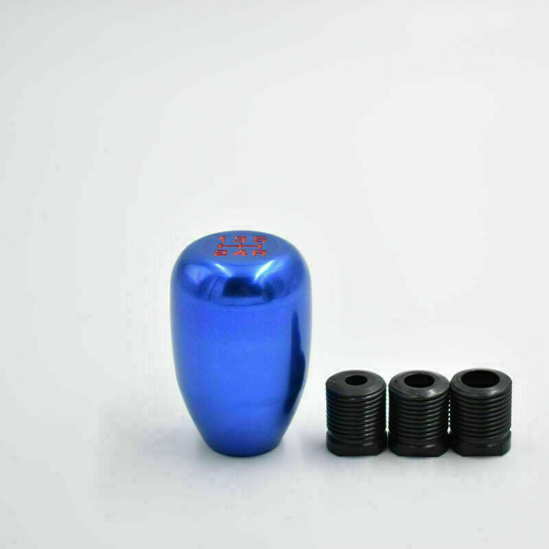 Universal 5Speed Car Manual Aluminum Shift Knob Gear Shifter Lever Handle Blue