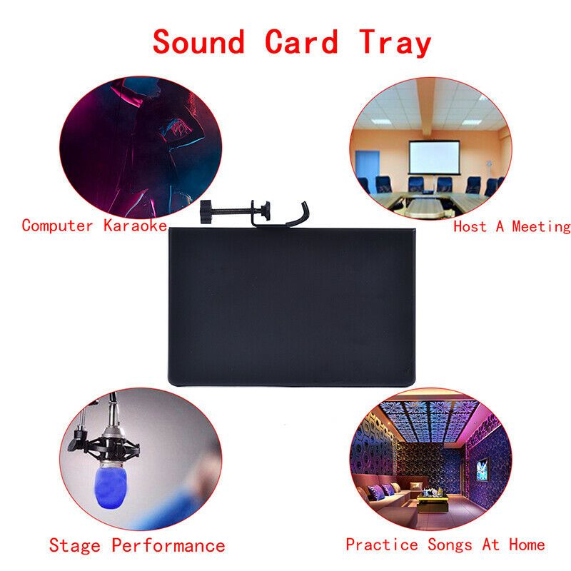 1 X Removable Tray Sound Card Tray Support Live Broadcast Microphone Plate R TL